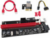 Picture of Newest Version USB Riser V009S 4 Pack ALB Vendor PCIE Riser 6 PIN + MOLEX GPU Mining ETH
