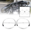 Picture of XMMT Motorcycle Chrome Front Speaker Grill Accent Ring Trim Cover For Harley Touring Street Glide Electra Glide FLHTP,FLHXS,FLHTK 2014-UP