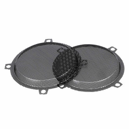 Picture of XMMT Batwing Fairings 5.25" Black Mesh Speaker Grills Cover for Harley Touring Electra Glide FLHT Street Glide FLHX 1996-2013
