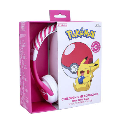 Picture of OTL Technologies Kids Headphones - Pokémon Pink Pokéball for Ages 3-7 Years