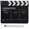 Picture of Portable Movie Film Clap Board,Acrylic Scene Director Action Clapperboard with Pen for Shoot Props/Advertisement/Home Decoration/Background, etc(Black)