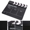 Picture of Portable Movie Film Clap Board,Acrylic Scene Director Action Clapperboard with Pen for Shoot Props/Advertisement/Home Decoration/Background, etc(Black)