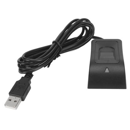 Picture of Desktop USB Fingerprint Reader, Computer Fingerprint Key Reader, USB Security Key with Extension Cable for Windows, Auto Calibration Recognition, Password Free