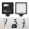 Picture of Andoer GB Video Lights, LED Camera Light LVL-60RGB Mini Bi-Color LED Video Light 2500K-9000K Dimmable Built-in Rechargeable Battery with 3 Cold Shoe Mounts LCD Display Vlog Fill Light for DSLR Camera