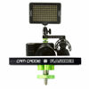 Picture of 4 Inch Cold Shoe Extension Bracket - Dual Sided Camera Flash Mount with 1/4"-20 Flashner Adapter by Cam Caddie - Black / Green
