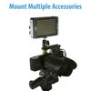 Picture of 4 Inch Cold Shoe Extension Bracket - Dual Sided Camera Flash Mount with 1/4"-20 Flashner Adapter by Cam Caddie - Black / Green