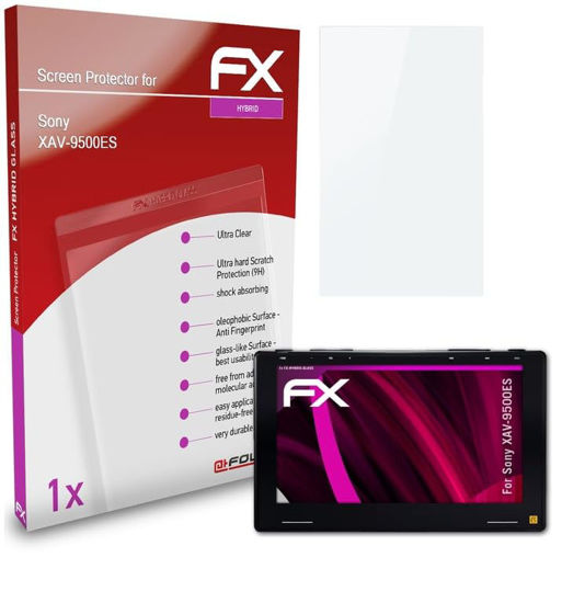 Picture of atFoliX Plastic Glass Protective Film compatible with Sony XAV-9500ES Glass Protector, 9H Hybrid-Glass FX Glass Screen Protector of plastic