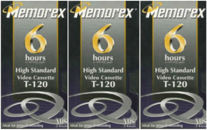 Picture of Memorex High Standard T-120 6-hour Video Cassette VHS HS - 3 Pack