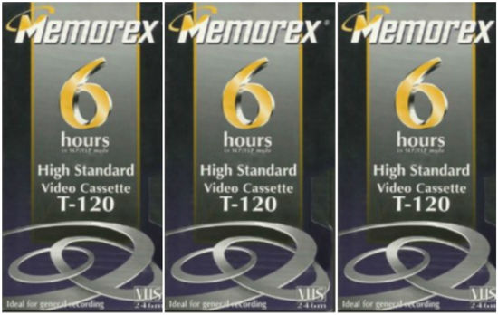 Picture of Memorex High Standard T-120 6-hour Video Cassette VHS HS - 3 Pack