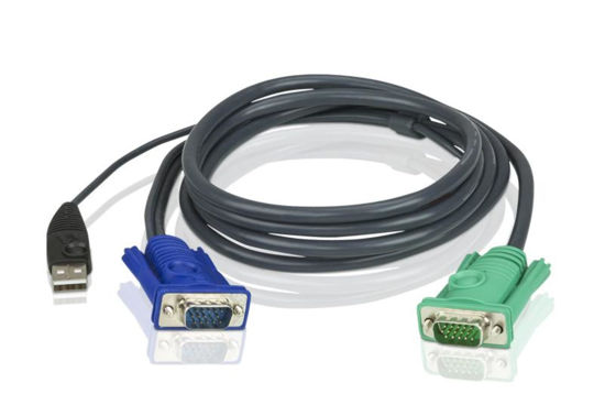 Picture of ATEN 6' USB KVM Cable - SPHD15 to VGA & USB A