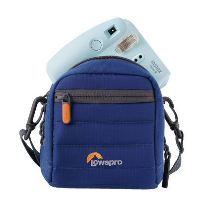 Picture of Lowepro LP37066-0WW, Tahoe CS 80 Case for Camera, Fits Fujifilm Instax Mini Cameras, HOZ Cameras, Small Mirrorless, Batteries, Memory Cards, Extra Film, Blue