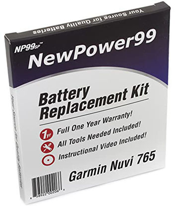 Picture of NewPower99 Battery Replacement Kit for Garmin Nuvi 765 with Tools, Video Instructions, Long Life Battery
