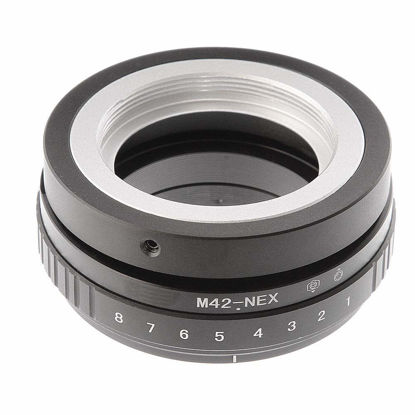 Picture of Tilt-Shift 360° Rotate Lens Adapter for M42 Mount Lens Compatible with Sony E-Mount NEX-F3 A6000 A6100 A6300 A6400 A6500 A6600 A5000 A5100 A3500 A3000 Alpha A7 A7R A7S II III IV A9 DSLR Camera