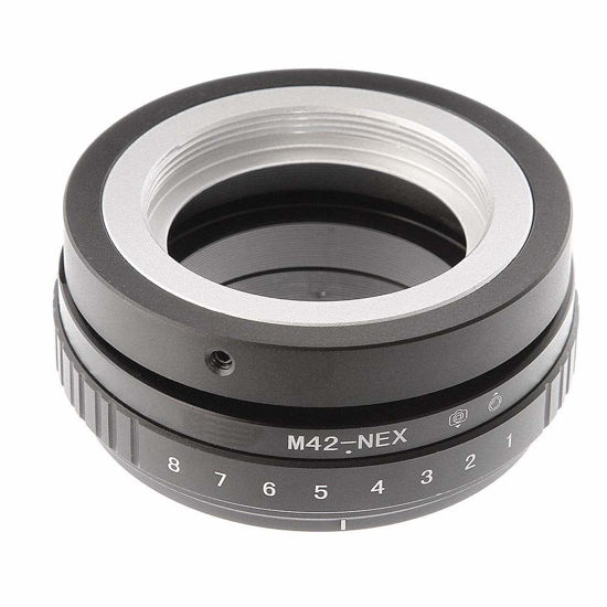 Picture of Tilt-Shift 360° Rotate Lens Adapter for M42 Mount Lens Compatible with Sony E-Mount NEX-F3 A6000 A6100 A6300 A6400 A6500 A6600 A5000 A5100 A3500 A3000 Alpha A7 A7R A7S II III IV A9 DSLR Camera