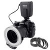 Picture of Meike LED Macro Ring Flash Light FC-100 Compatible with Canon N Pentax Olympus DSLR Camera Camcorder with Adapter Rings