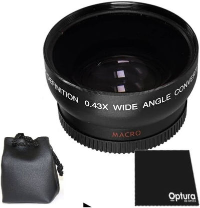 Picture of for Panasonic Lumix DMC-G85,Pro HD Wide Angle Lens with Macro (58mm Compatible)+ OPTURA™ Microfiber Cloth