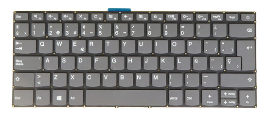 Picture of Spanish Keyboard for Lenovo V14-are V14-igl V14-iil V14-ikb V14-iwl, Slim 1-14ast-05, PC4CP-SPA Gray