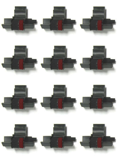 Picture of (12 Pack) COMPUMATIC Compatible/Replacement Ink Cartridge for Casio HR-300RC HR-200RC HR-170RC HR-150RC HR-100RC Printing Calculator