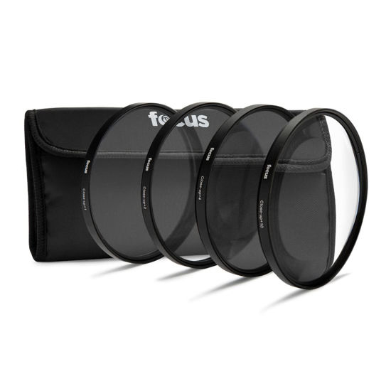 Picture of Focus Camera 86 mm Circular Close-Up Lens Filter Set +1 +2 +4 +10 - Compatible with Camera Lens that has an 86mm filter thread -Super Clear Magnification for Macro Photography