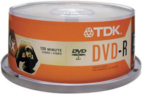 Picture of TDK 4.7GB/120-Minute DVD-Rs (25-Pack) (DVDMR47CB25)