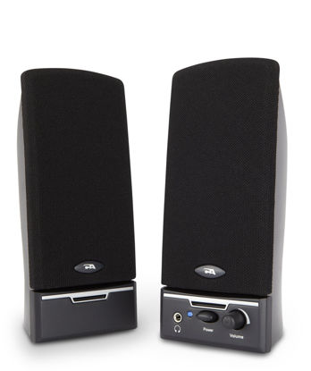 Picture of Cyber Acoustics 2.0 Amplified Speaker System Delivering Quality Audio (CA-2014WB), black