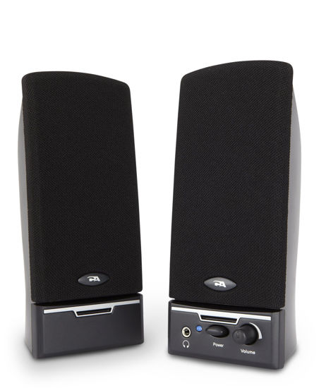 Picture of Cyber Acoustics 2.0 Amplified Speaker System Delivering Quality Audio (CA-2014WB), black
