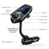 Picture of Sonnyboy Bluetooth FM Transmitter for Car, Wireless in-Car Radio Transmitter Adapter /w USB Port, Support AUX Input 1.44 Inch Display TF Card Slot