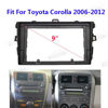 Picture of Fits for Toyota Corolla 2006-2012 Car Radio Stereo Fascia Frame Double DIN 9 inch Dash Installation Mounting Kit
