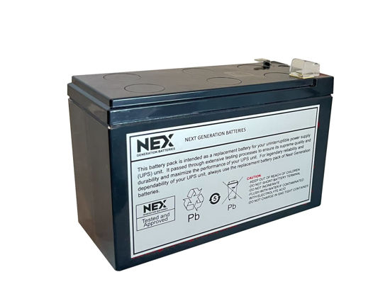 Picture of APCRBC17, UPS Battery Replacement #17 Compatible with APC Battery Backup Models BE650G1, BE750G, BR700G, BE850M2, BE850G2, BX850M, BE650G, BN600, BN700MC, BN900M, and Select Others by NEX