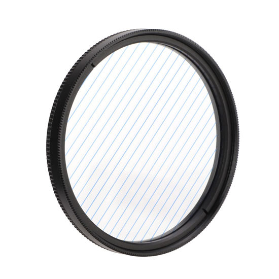 Picture of 52mm/55mm/58mm Blue Streak Filter,Special Effects Lens Filter Anamorphic Optical Glass with Aluminum Alloy Frame, for, for Nikon, for, for Fujifilm, etc (55mm/2.2in)