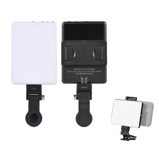 Picture of Camnoon CL-V11SE 5W Photography Lamp Bi-color LED Light Pocket Vlog Light 2500K/4500K/9000K Color Temperature Adjustable with 60 LED Beads 1/4in Threaded Holes 2000mAh Battery Built in for Photography