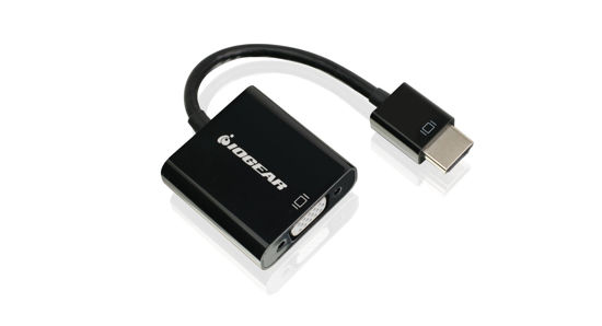 Picture of IOGEAR HDMI (M) to VGA (F) Adapter - 2 Channel Audio Via 3.5mm Stereo Output - Compatible for Desktop - Laptop - Monitor - Projector - HDTV, Chromebook, Raspberry Pi, Roku, Xbox and More - GVC311