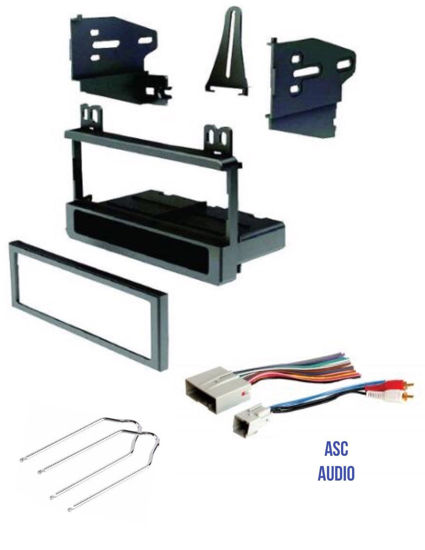 Picture of Single DIN Car Stereo Radio Install Dash Kit, Wire Harness, and Tool Made for Ford: 2003-2011 Crown Victoria, 2004 Mustang, 2003-2010 Mercury Grand Marquis, Etc.