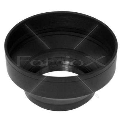 Picture of Fotodiox 3-Section Rubber Lens Hood, Sun Shade, 77mm