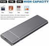 Picture of Ultra Slim External Solid State Drive 2TB Portable SSD Hard Drive USB 3.1/Type-C Storage Drive Compatible with PC, Laptop, Mac (2TB, Blue)