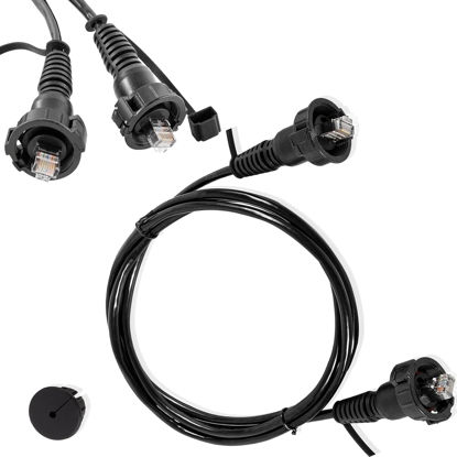 Picture of 010-10550-00 Marine Network Cable Rj45-6ft with Split Connector and Waterproof Cap Fits for Garmin Navigation Screen Devices