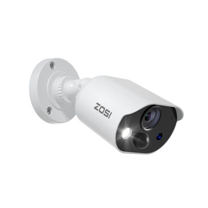 Picture of ZOSI 1080P HD-TVI Security Camera with Audio, 2MP 1920TVL Indoor Outdoor Surveillance Home Camera, Night Vision, PIR Motion Detection, IP66 Weatherproof, Only Work with ZOSI 3K Lite CCTV DVR