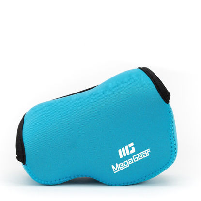 Picture of MegaGear MG064 Ultra Light Neoprene Camera Case Compatible with Sony Alpha A6400, A6500, A6300, A6000 (16-50 mm)-Blue