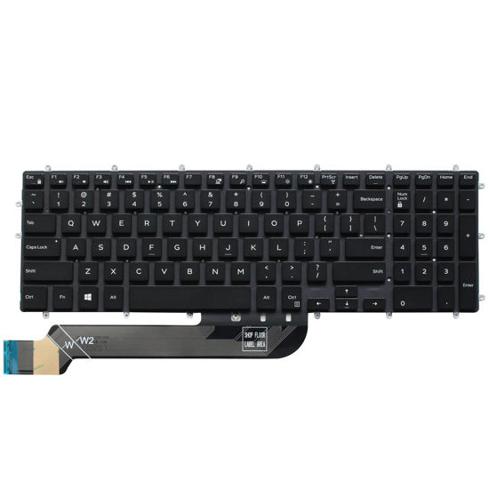 Picture of AUTENS Replacement US Keyboard for Dell Inspiron 3579 3583 3779 5565 5567 5570 5575 5587 7566 7567 7577 7588 5765 5767 5770 5775 7773 7778 7779 Laptop No Frame (White Backlight)