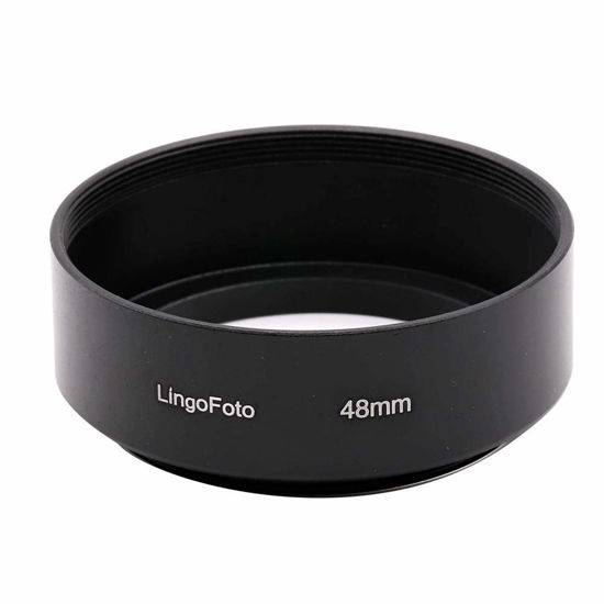 Picture of LingoFoto 48 mm Standard Screw in Mount Metal Lens Hood Cover for Canon QL17 GIII DSLR Camera