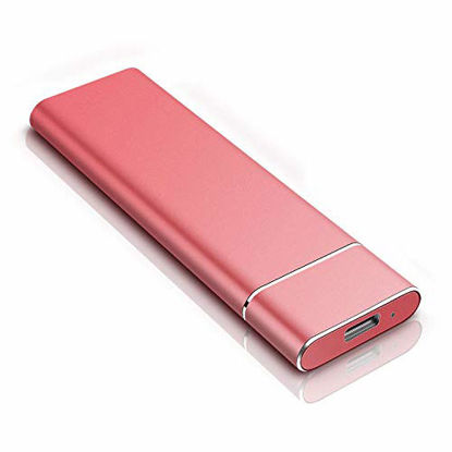 Picture of Portable 512GB 1TB External Hard Drive, High Speed Slim External Hard Drive USB 3.1/Type-C for Windows PC, Mac, XP/Mac, Linux, Android (1TB, Red)