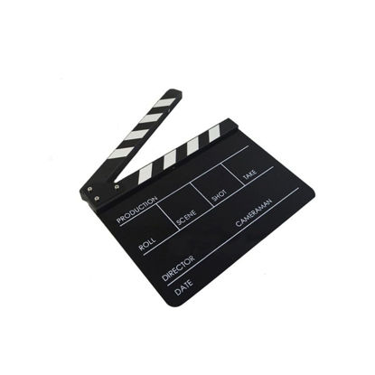 Picture of Hemobllo Movie Clapper Film Slate Board Clapper Board Vintage Clapperboard Scene Clapper Blank Clapperboard s Clapboard Clapperboard Slate Professional Clapperboard Acrylic Blackboard