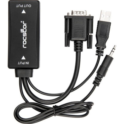 Picture of Rocstor VGA to HDMI M/F ADAP W/USB Audio & PWR