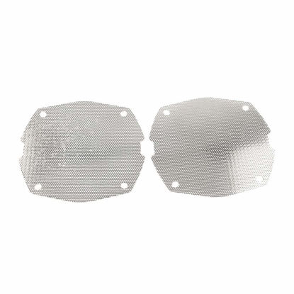 Picture of Three T Front Fairing Aluminum Speaker Mesh Cover Compatible with For Harley Electra Glide FLHT 1998-2013, Street Glide FLHX 2006-2013, Trike FLHXXX 2010-2011, FLHTCUTG 2009-2013, Chrome