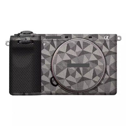 Picture of Alpha 6700 Camera Body Sticker Protective Skin Vinyl Film Decals Accessories for Sony A6700 (Triangle Titanium)