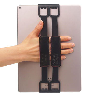 Picture of WiLLBee CLIPON Hand Pad Double - Tablet e-Book Hand Strap Finger Grip Holder (Black, for 12.6-13 inch Device)
