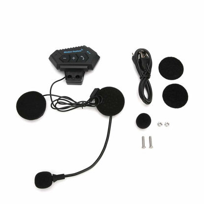 Picture of Terisass Motorcycle Bluetooth Headset/Intercom Speakers 4.1+EDR CSR8635 Helmet Headphone Noise Reduction Riding Hands Free Headset