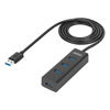 Picture of Unitek USB Extension Cable with Micro USB Charging Power Port, Portable USB 3.0 4-Port Data Hub Extender Cord for Oculus Sensor, Gaming Controller, Logitech HD Laptop Webcam, Printer, Scanner (4ft)