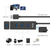 Picture of Unitek USB Extension Cable with Micro USB Charging Power Port, Portable USB 3.0 4-Port Data Hub Extender Cord for Oculus Sensor, Gaming Controller, Logitech HD Laptop Webcam, Printer, Scanner (4ft)