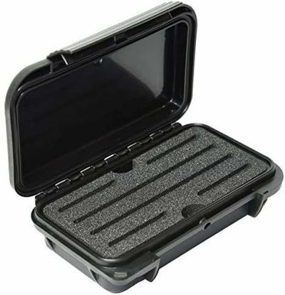 Picture of Waterproof Micro SD Memory Card Case ELMSD-52BB Black on Blacl Micro SD Hard Case with Custom Foam for 52 Micro SD Cards Storage Protector Case Pouch